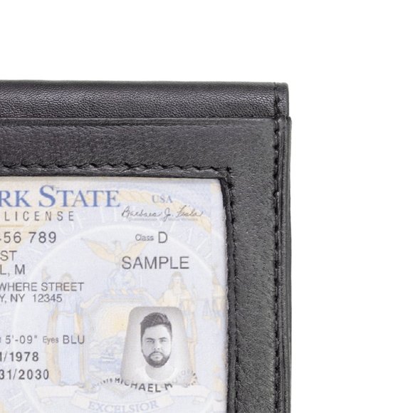 Men Genuine Leather Bifold Credit Card Holder with RFID Blocking - Picture 11 of 13